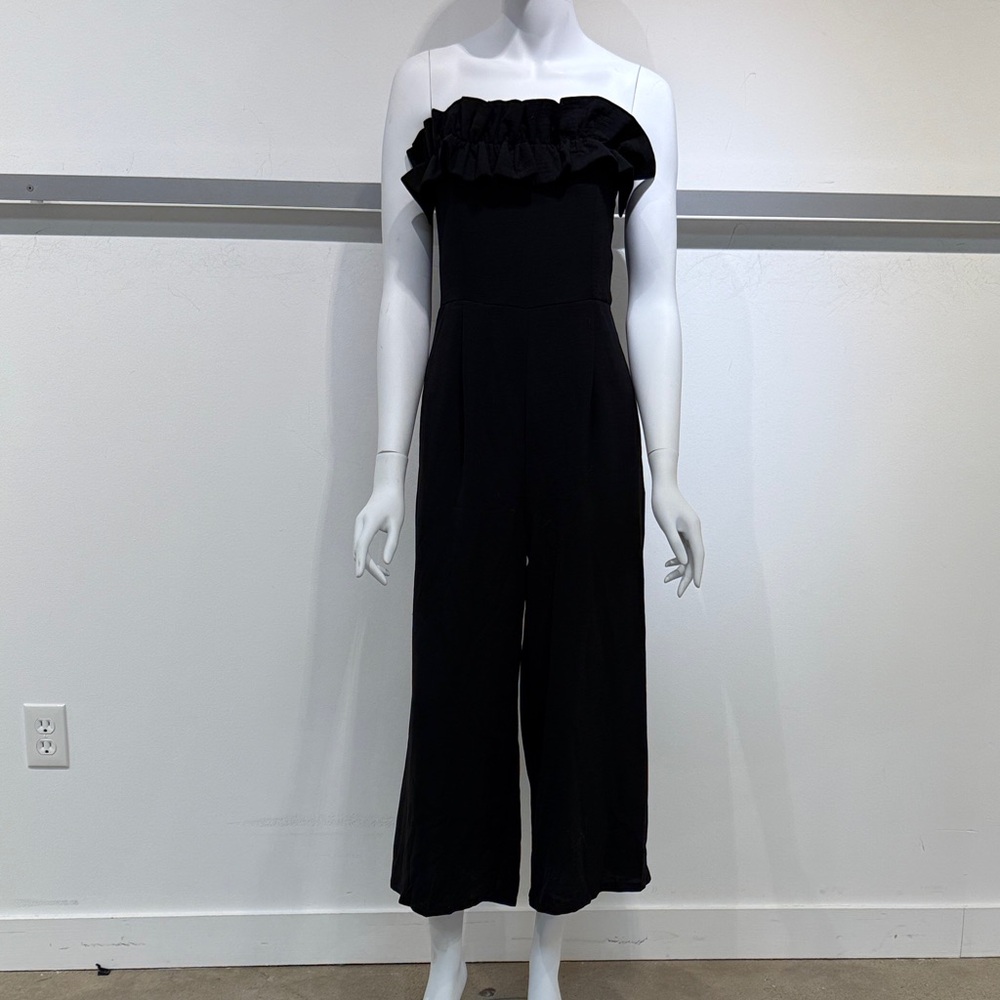 The Impeccable Pig Black Ruffle Jumpsuit
